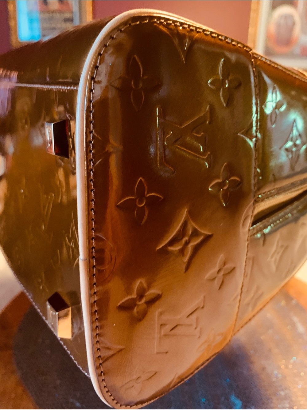 Louis Vuitton Authentic Vintage Copper Patent Tompkins Verified COA Legitgrails - Picture 11 of 15